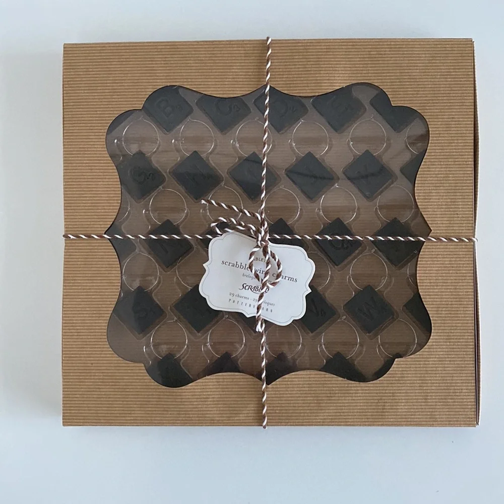 Pottery Barn Tabletop SCRABBLE wine Charm Set